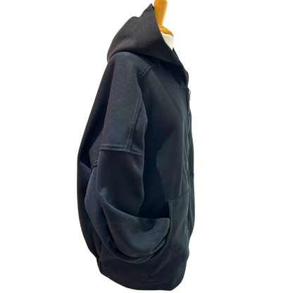 Black Zip-Up Oversized Jo My Gosh Hoodie