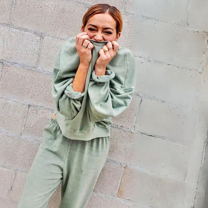 Sage Green Cotton Sweatpants