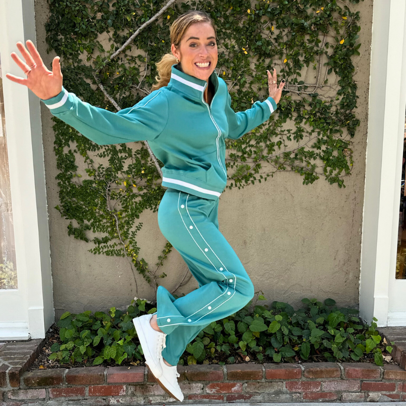 Teal Track Pants