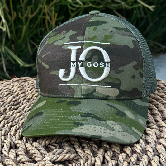 Jo My Gosh Camo Retro Trucker Hat