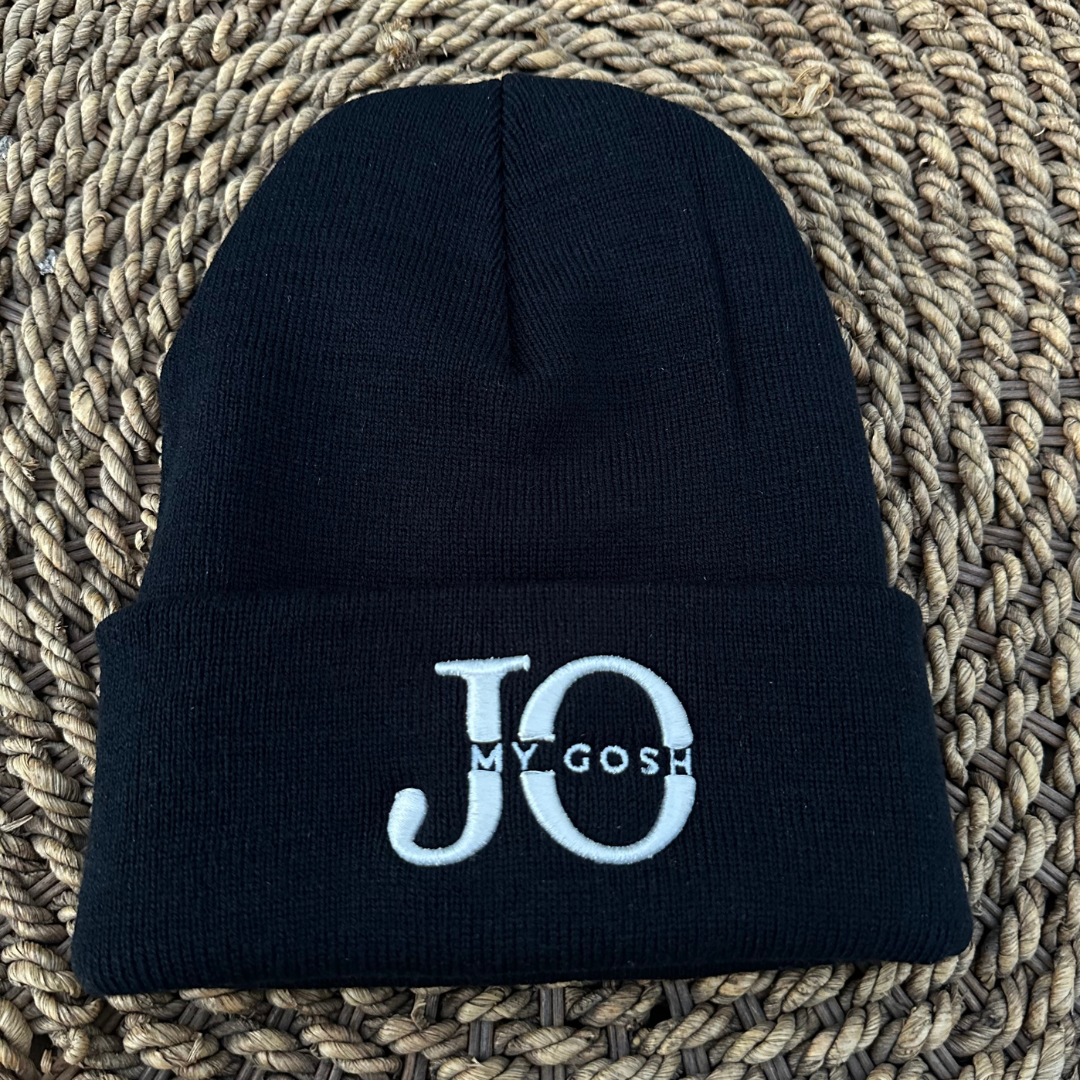 Green and Yellow Jo My Gosh Logo Beanie