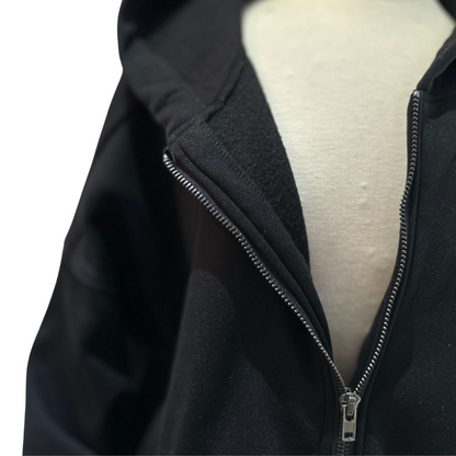 Black Zip-Up Oversized Jo My Gosh Hoodie