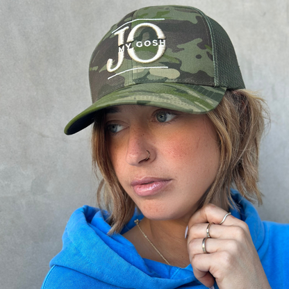 Jo My Gosh Camo Retro Trucker Hat