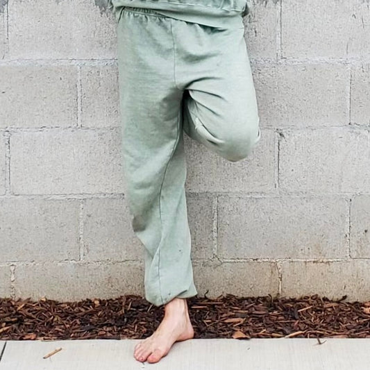 Sage Green Cotton Sweatpants